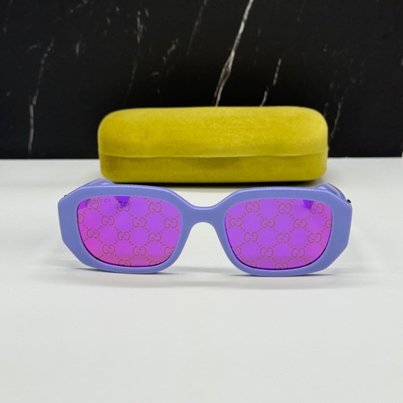 NEW GUCCI GG1535S 004 WOMEN SUNGLASSES GUCCI GG 1535S 004 BLUE PINK EYEWEAR - Picture 3 of 14